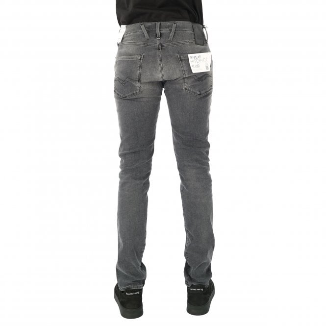 Replay Anbass Hyperflex Re-used Grey Slim Jean