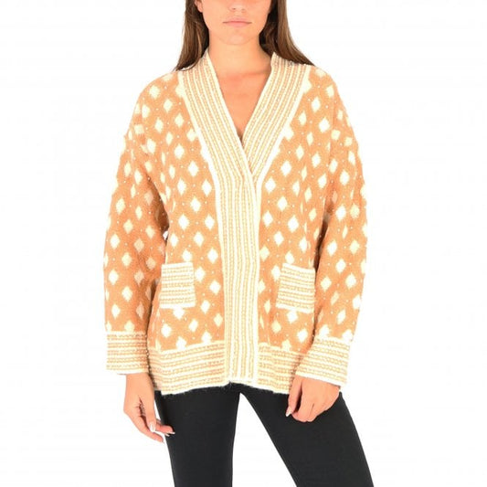 Jovonna Kimona Pearl Diamond Knitted Cardigan