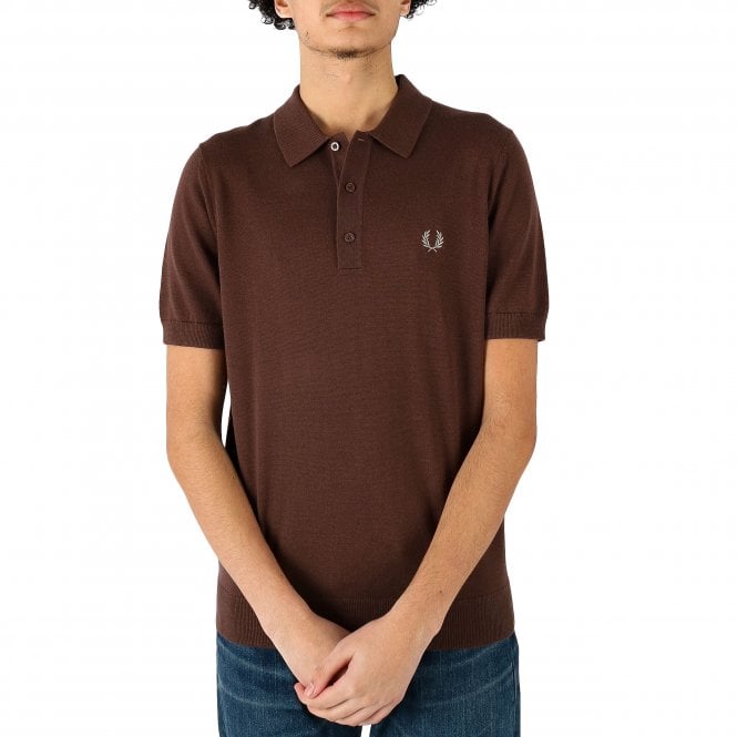 Fred Perry Classic Knitted Brown Polo