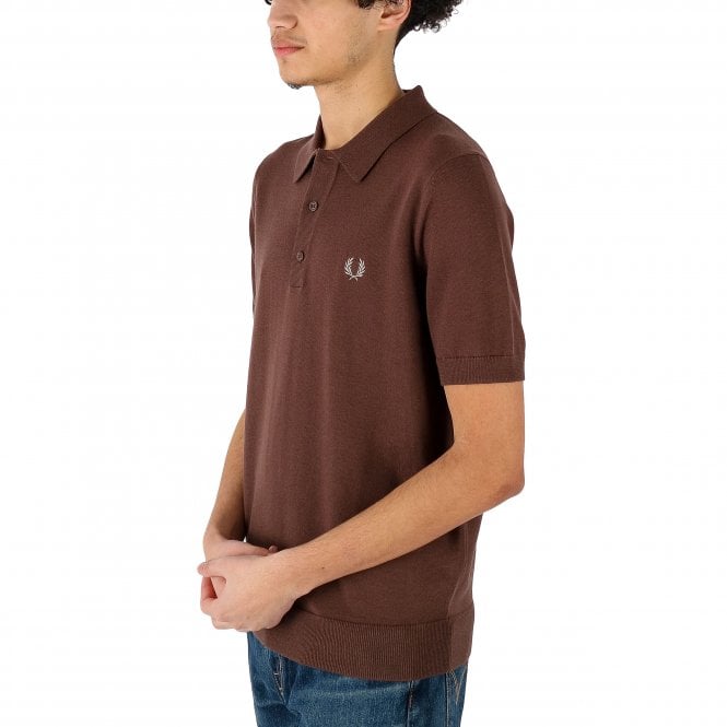 Fred Perry Classic Knitted Brown Polo