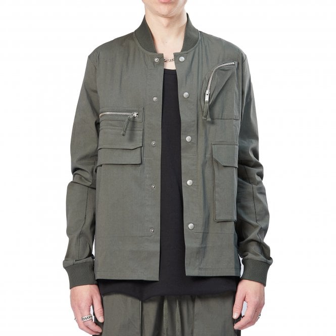 Thom Krom Multi Pocket Green Overshirt Jacket