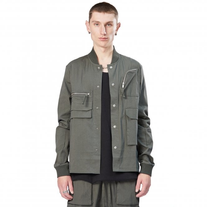 Thom Krom Multi Pocket Green Overshirt Jacket