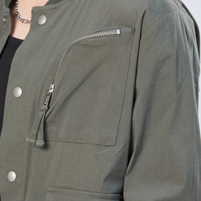 Thom Krom Multi Pocket Green Overshirt Jacket