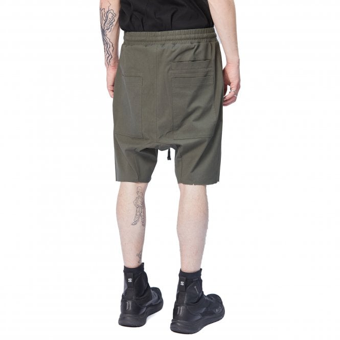 Thom Krom Drop Crotch Green Cargo Short