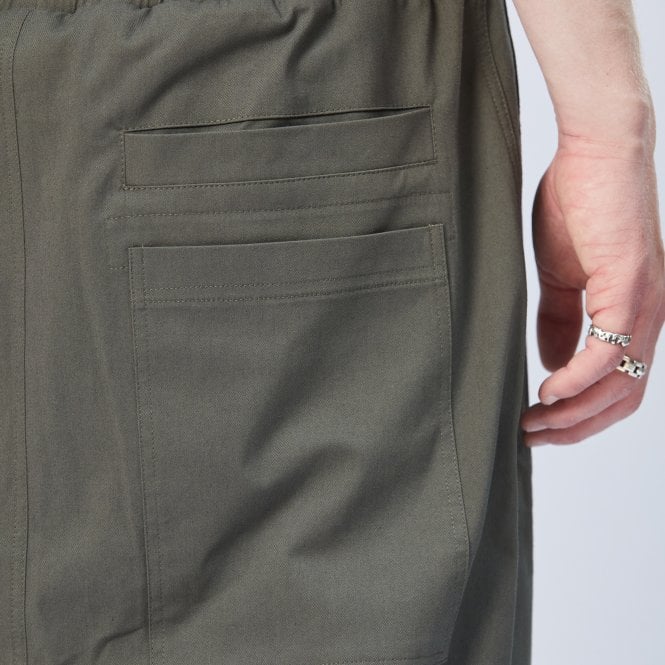 Thom Krom Drop Crotch Green Cargo Short