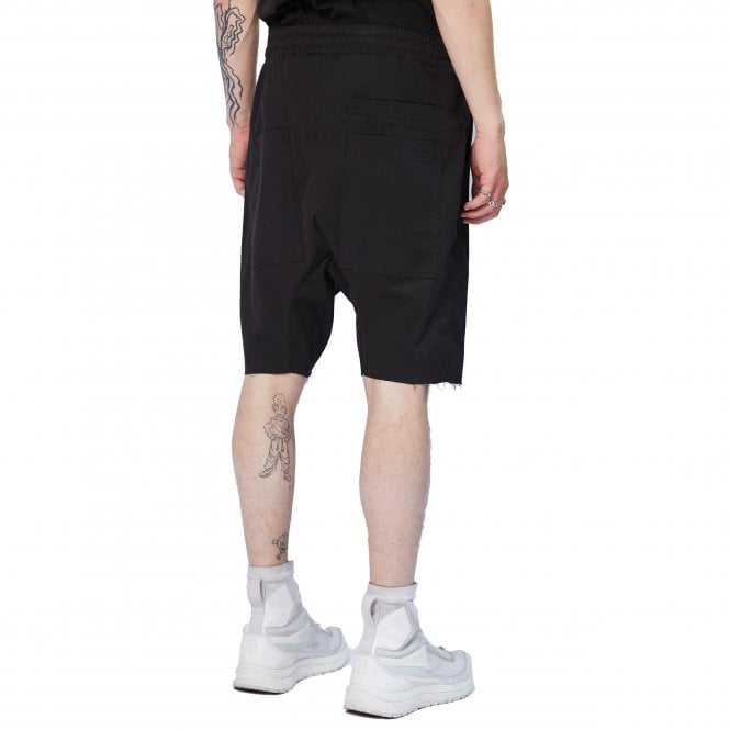 Thom Krom Drop Crotch Black Cargo Short