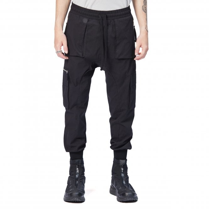 Thom Krom Zip Pocket Cuffed Black Trouser