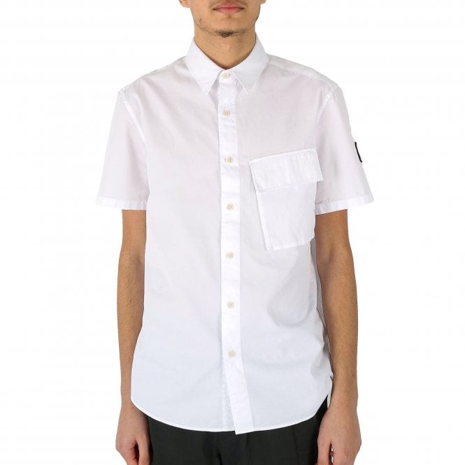 Belstaff Scale SS Chest Pocket White Shirt