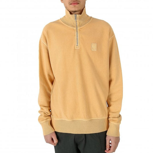 Belstaff Mineral Quarter Zip Peach Sweatshirt