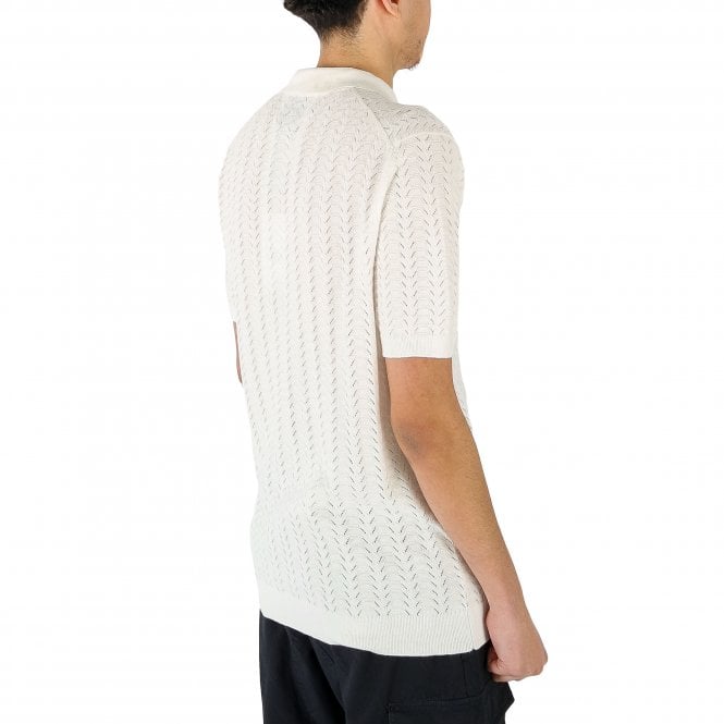 Wax London Tellaro Knitted Chevron Beige Shirt