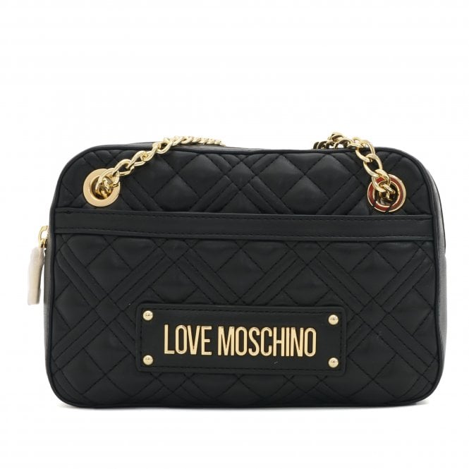 Love Moschino Quilted Camera Black Shoulder Bag