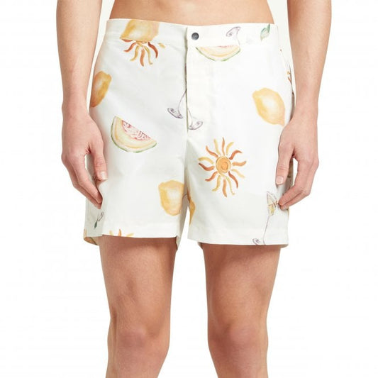 Che Studios Tropical Refresh Ivory Swimshort