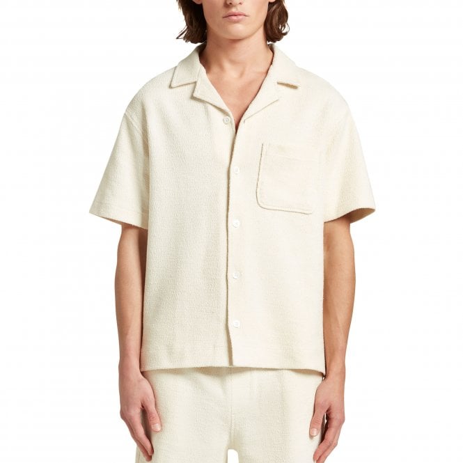 Che Studios Ezra Boucle Ivory Textured Shirt