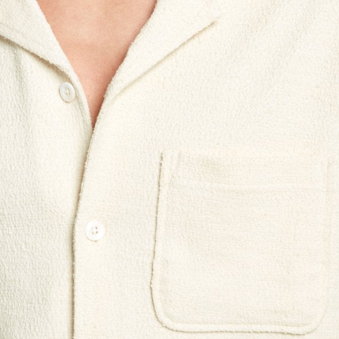 Che Studios Ezra Boucle Ivory Textured Shirt