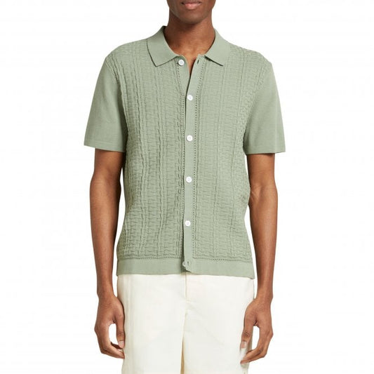 Che Studios Link Knitted Sage Green Shirt