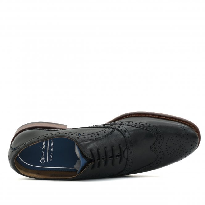 Oliver Sweeney Brogue Wing Tip Black Shoe