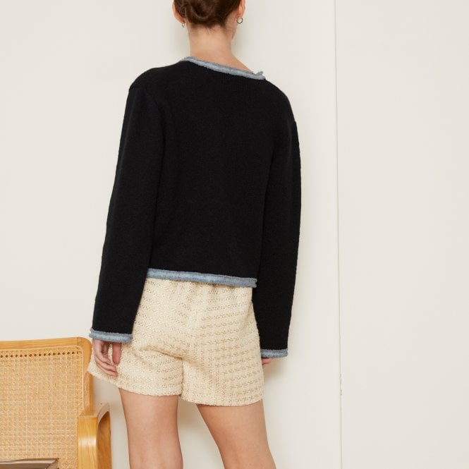 Jovonna Rosaleen Tweed Look Beige Shorts