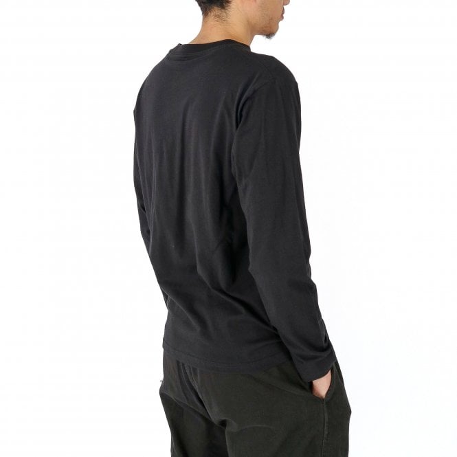 Snow Peak Logo Long Sleeve Black Tee