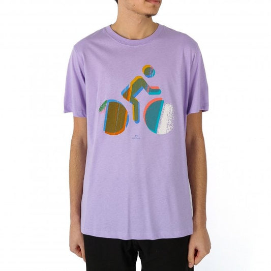 Paul Smith PS Cycle Logo Lilac Tee