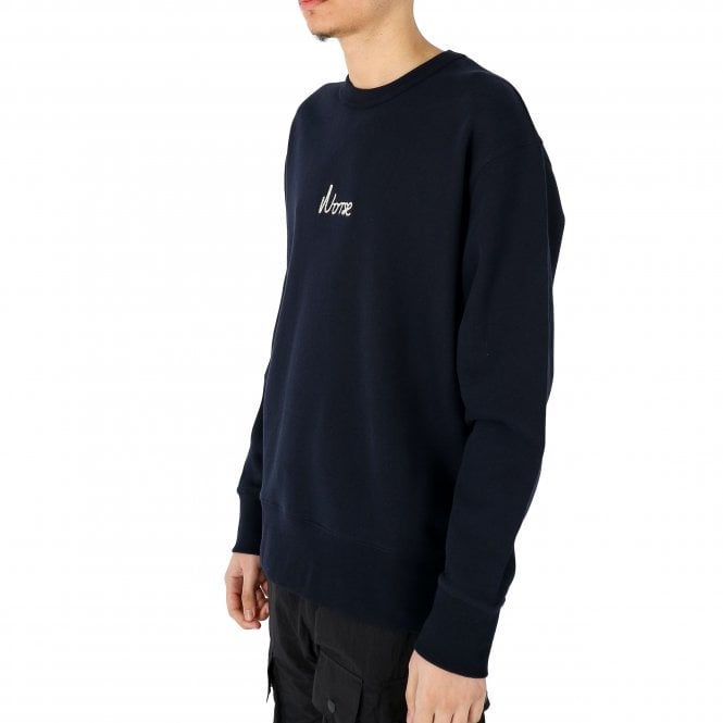 Norse Projects Arne Relaxed Chain Stitch Navy Sweatshirt