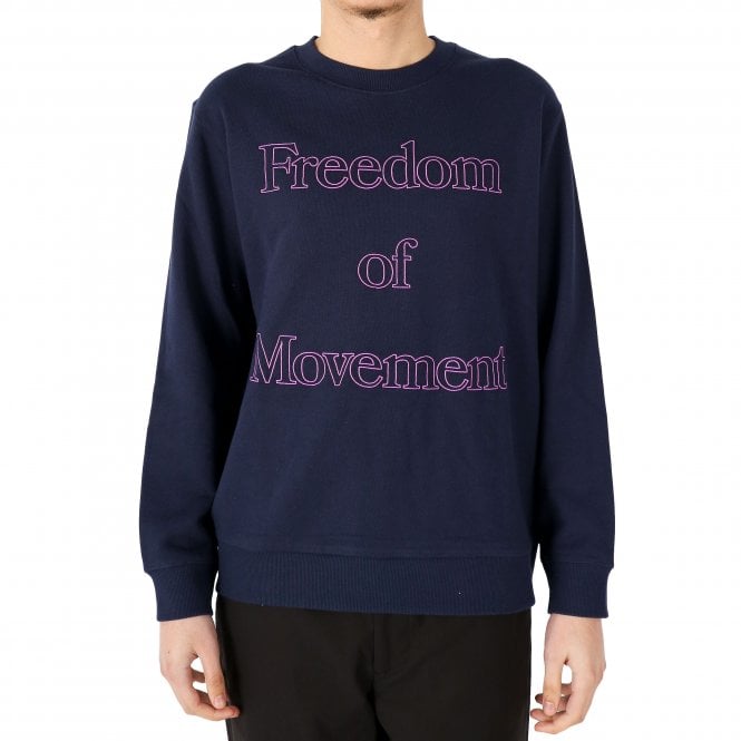 Gramicci Movement Embroidered Logo Navy Sweatshirt