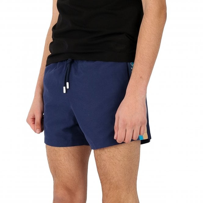 Sandbanks Retro Logo Navy Swimshort