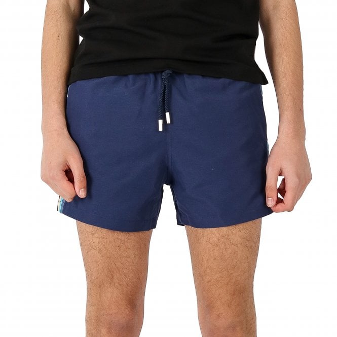 Sandbanks Retro Logo Navy Swimshort