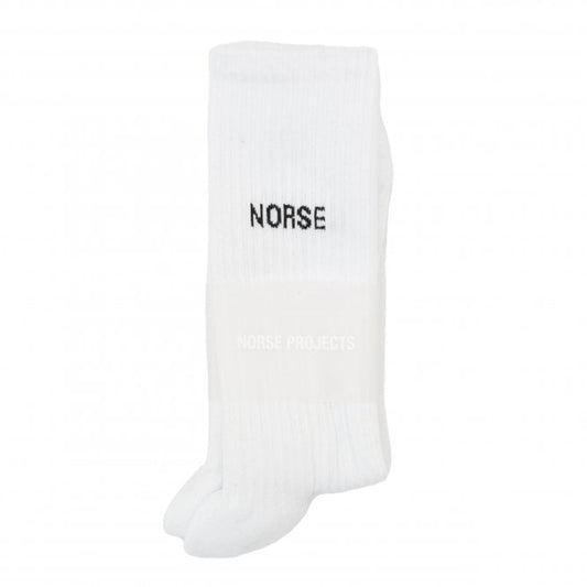 Norse Projects Bjarki Logo White Socks